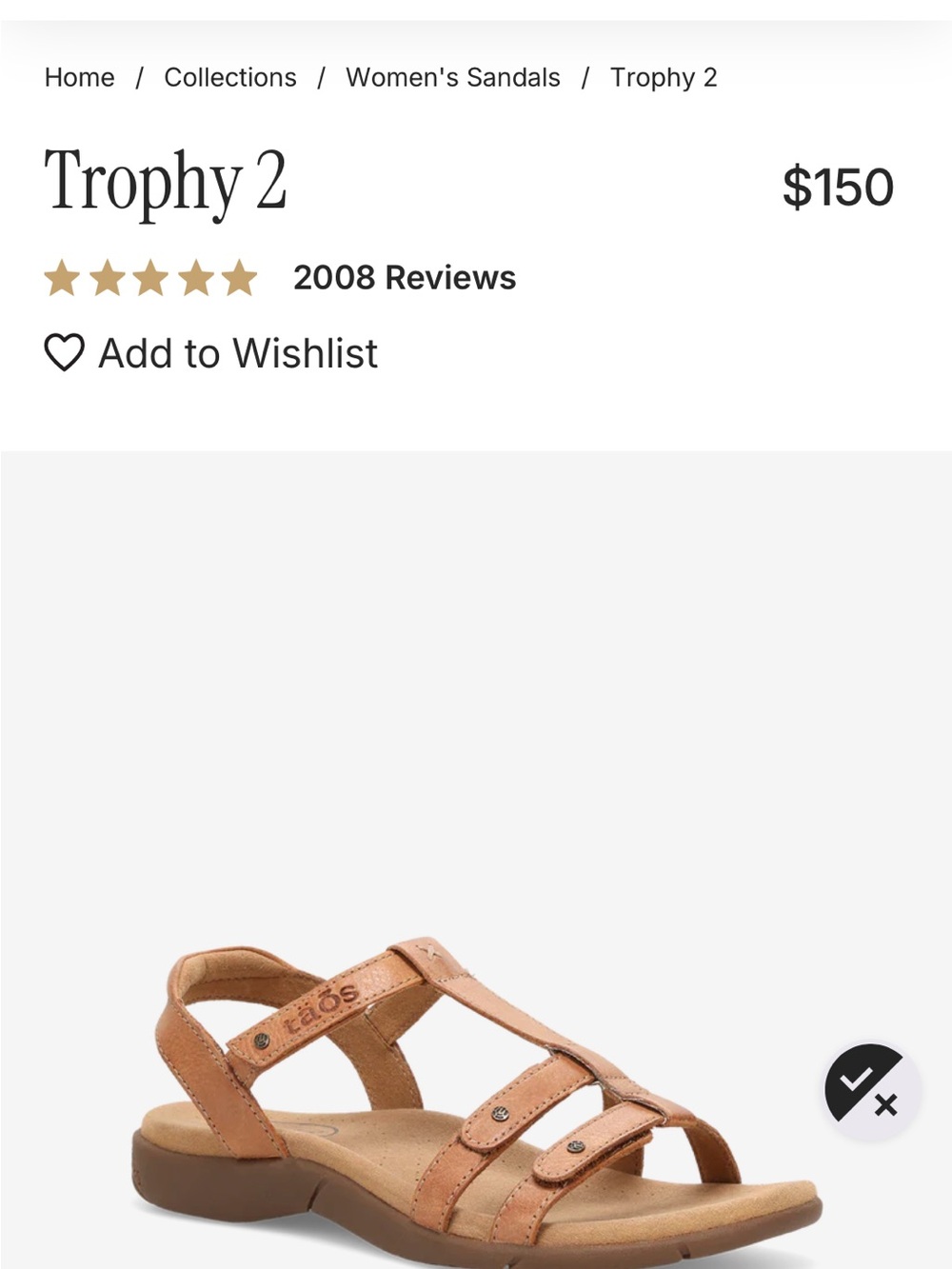 Taos Footwear Tan Leather Multi-Strap T-Detail Sandals - Picture 7 of 8